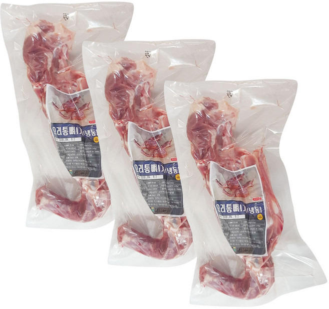 육수용 오리뼈 오리모가지 닭모가지 오리통뼈 오리다리뼈 오리날개끝 옵션, 1세트, 6. 오리통뼈(모가지포함) 1개입 3팩 1회제한4세트, 1.5kg