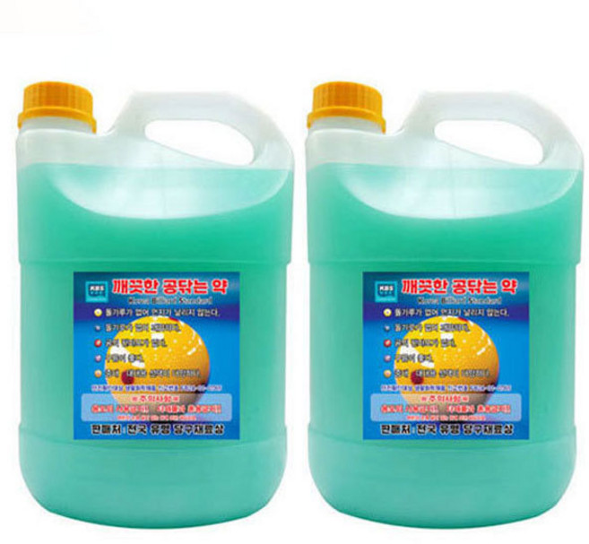 깨끗한당구공닦는약-4.5리터 2개 중대용 (무연마제) / 당구공약 당구공닥는약 3구공 4구공 포켓공 당구용품 당구공세정액 당구공광택제 당구공세척제 당구공세정제 당구공왁스 당구공관리, 하늘색