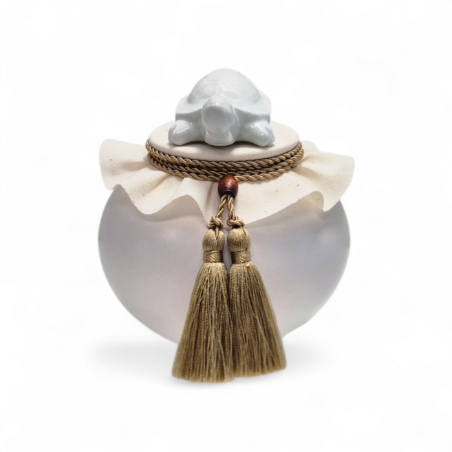 달항아리 현관 소금단지 소금항아리 풍수 항아리 도자기 거북이 (단품)