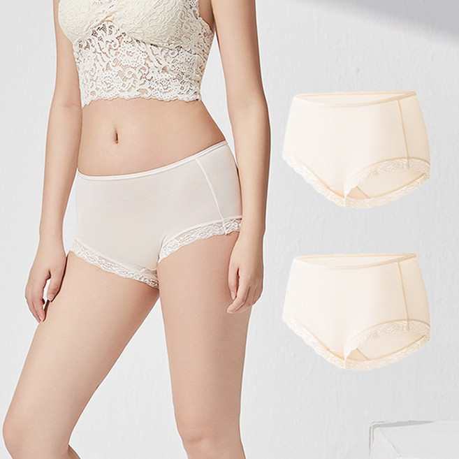 한미 인견 빅사이즈 맥시 레이스 팬티 3매입