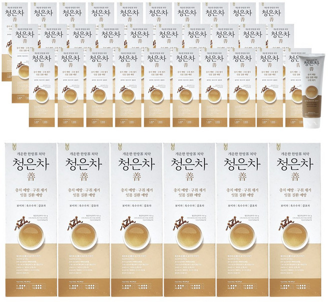 애경 2080 청은차 선 한방차 치약 100g x 36개