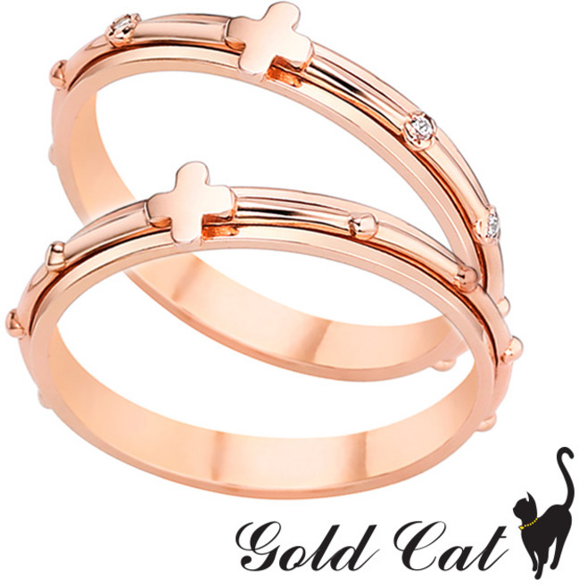 골드캣 14k 18k 민자십자 회전 묵주 반지 2type R1805 각인서비스