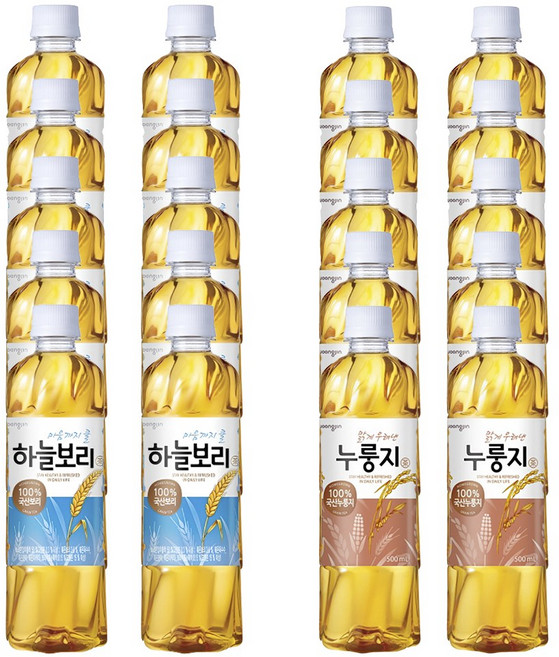 웅진 하늘보리10개+누룽지차10개 500ml 총 20개, 1개