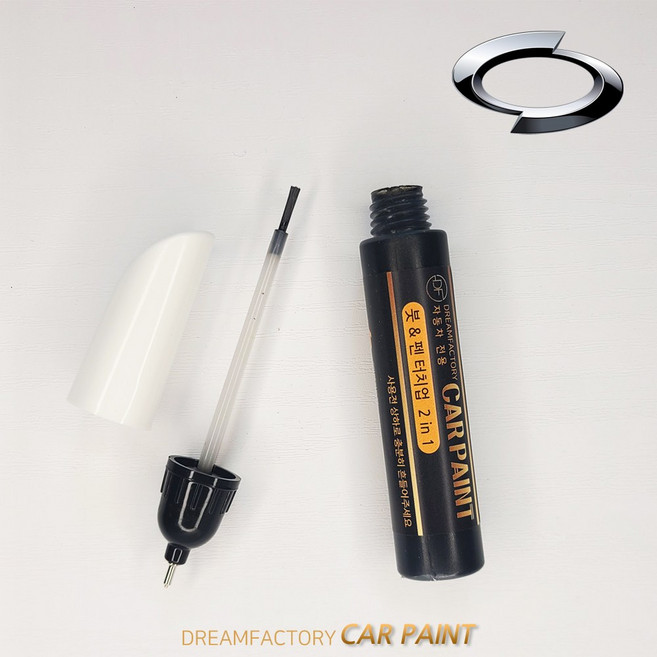 드림팩토리] 르노 차량용 자동차 도색 보수용 붓 & 펜 카페인트, QXA/BPE - 비안코화이트, 1개