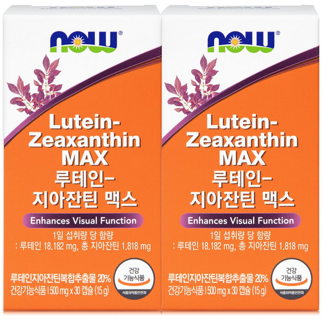 나우푸드 루테인 지아잔틴 맥스, 30정, 2개
