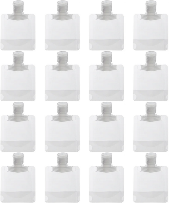 이노브릭 여행용 화장품 소분 파우치 30ml 16개, 반투명