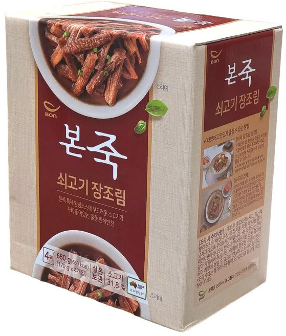본죽 본 쇠고기 미니 장조림, 170g, 4개