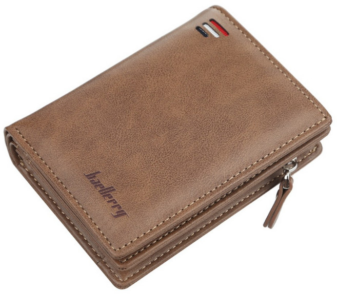 Baellerry 男士皮夾，拉鍊零錢短夾