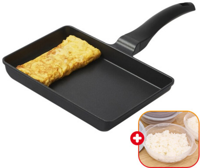 락앤락 인덕션 와이드 계란말이팬 IH 25cm [+가쯔 용기] 후라이팬 프라이팬 에그팬 코팅펜 추천 팬케이크 토스트 오믈렛 멀티 네모 사각팬, 1개