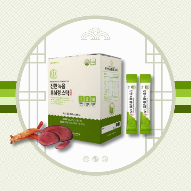 [본사_대동고려삼] [100일분] 진한 녹용 홍삼정 스틱(R)(10g * 100포) / 청정 뉴질랜드 녹용, 100개, 1kg