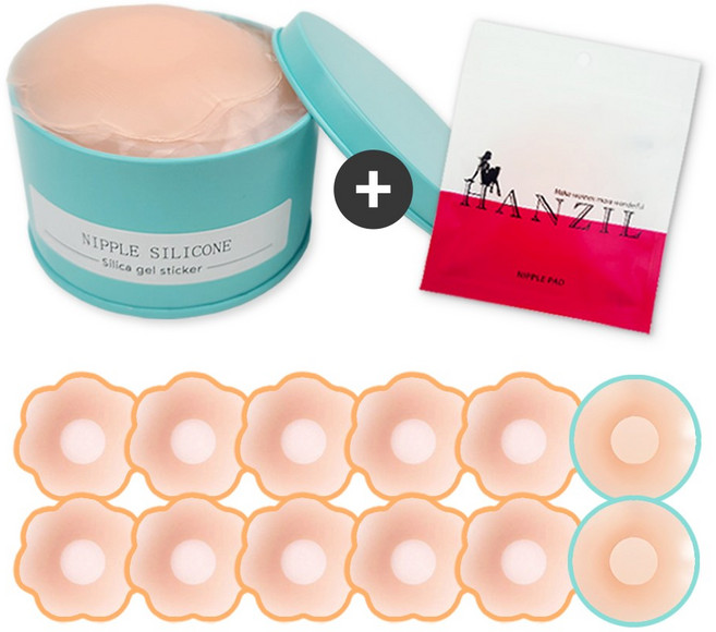 리빙리바르 실리콘 니플패치 플라워 10P+2P 누드브라