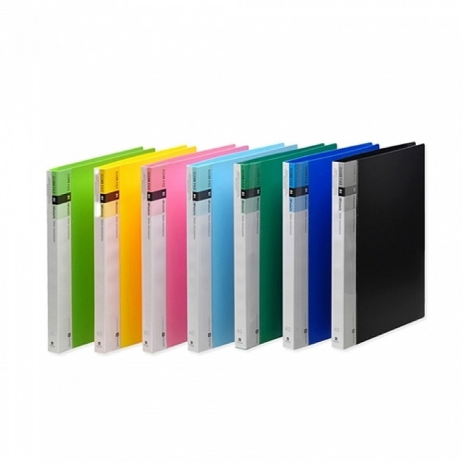 아트박스/한가람문구 보급형 클리어화일A4 40매 F5521-76 (하늘), 단품