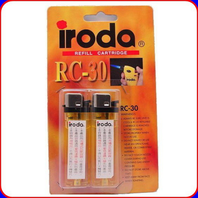 愛烙達 IRODA RC-30 火鳳凰充填式瓦斯容器 適用噴火槍系列 輕巧便攜, 1個