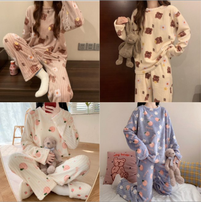 AyoungCM One Size 6종 곰돌이 피치 잠옷