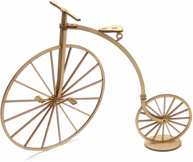 마이즈 탈것 클래식자전거 VE-04 목재 조립키트 친환경 MDF소재 국내제작 1개, 나무색