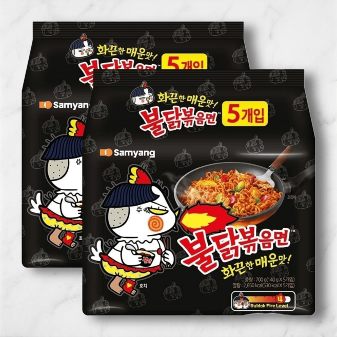 불닭볶음면 140g 스트레스 쌓이는 날 화끈한 매운맛으로 입맛 살리고 고민 해결하는 야식, 10개