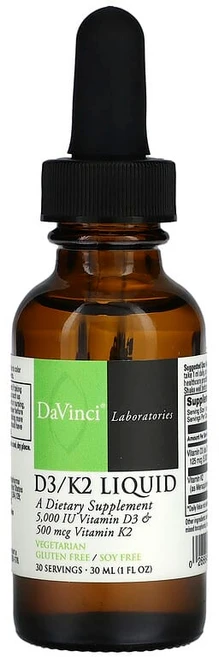 DaVinci Laboratories 액상 D3/K2 30ml(1fl oz) DVI-01212, 1개, 1개 - 쿠팡