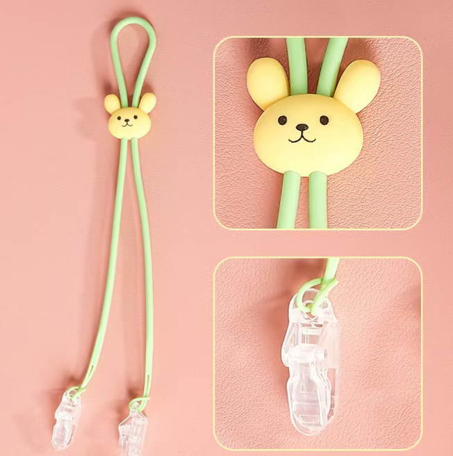 뚱보 턱받이 앞치마 티슈 집게, 2개, 노랑 냅킨클립