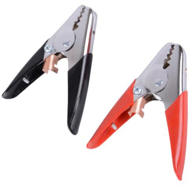 호환 점퍼 케이블용 배터리 클램프 자동차 충전기 트럭 SUV 교체 절연 핸들 2 개