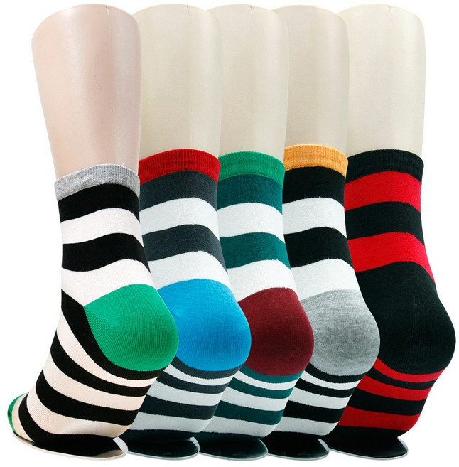 양말쟁이 남성 대링글 중목 양말 10켤레 세트 남자 패션 긴 스트라이프 장목 단목