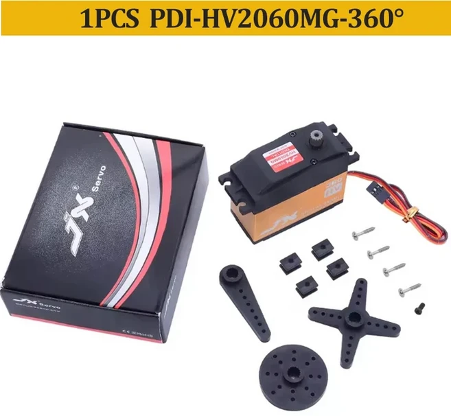 JX Rc 서보 PDI-HV2060MG 60KG 모델 헬리콥터 부품용 고 토크 180/360 디지털 1/5 자동차, 03 1PC PDI-HV2060MG 360