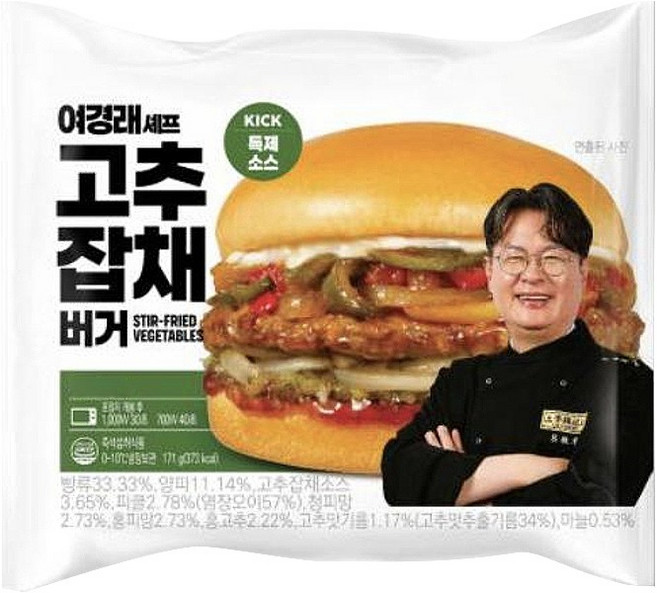 여경래 고추잡채버거, 171g, 7개