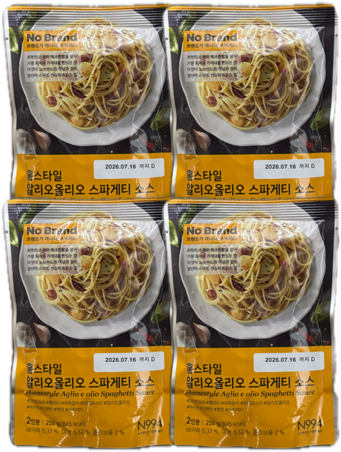 노브랜드 알리오올리오스파게티소스 250g, 4개