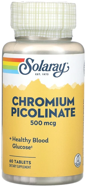 Solaray 피콜린산크로뮴 500mcg 60정, 1개 - 쿠팡