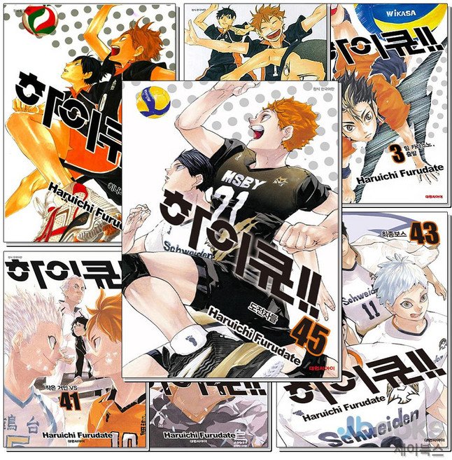 하이큐 만화책 1-45권 전권 완결 세트 (전45권), 대원씨아이(만화)