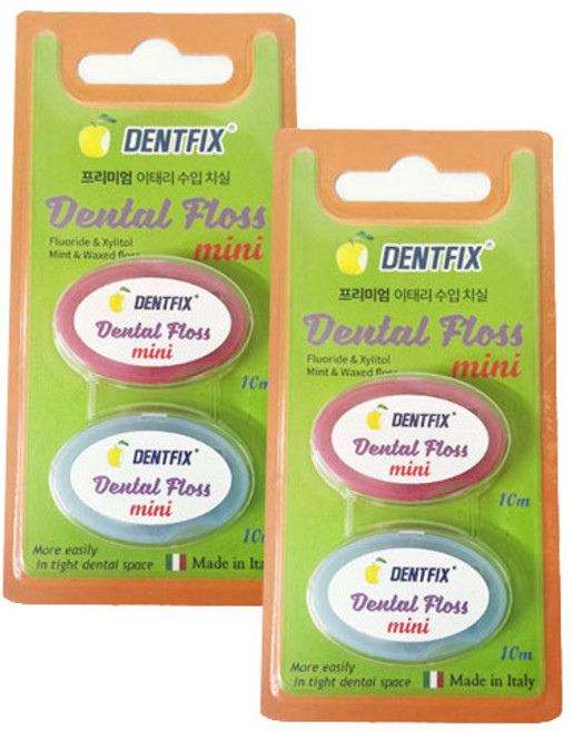 클라나드 덴탈 플로스 미니치실 프리미엄 이태리 치실 민트향, 2개