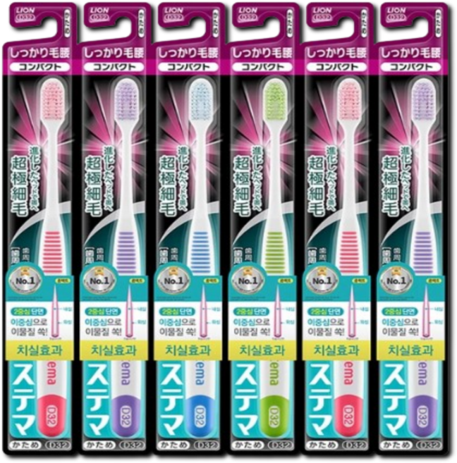 시스테마 초컴팩트헤드 극세모 보통모 X5개세트 초극미세모 D41 색깔랜덤, 1개, 6개입