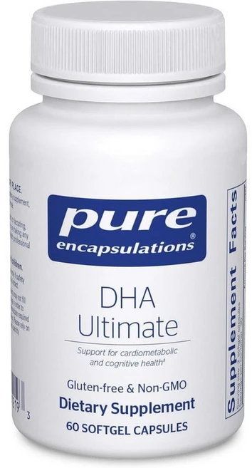 퓨어인캡슐레이션 DHA 얼티메이트 피쉬오일 추출물 소프트젤 Pure Encapsulations DHA Ultimate, 1개, 60정 - 쿠팡