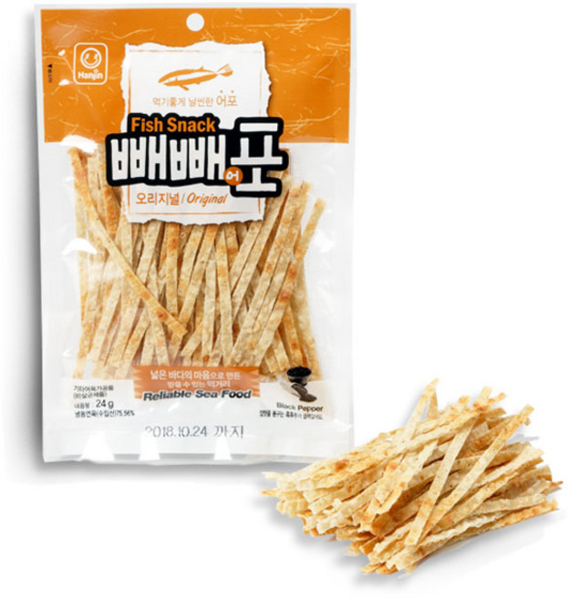 한진식품 빼빼어포 오리지널 24g, 3개