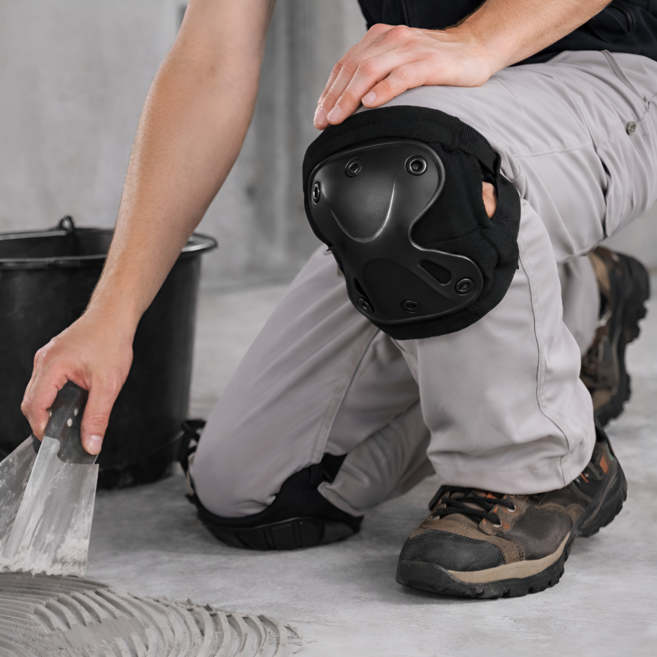 모노리움 야외 현장 작업용 무릎보호대 패드, 1세트, 블랙