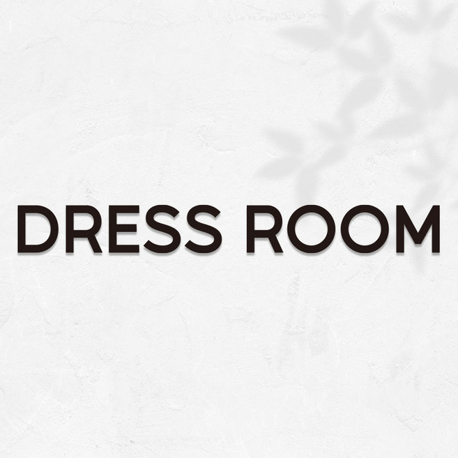 마마픽스 아크릴 도어사인 표지판 블랙, 1개, DRESS ROOM