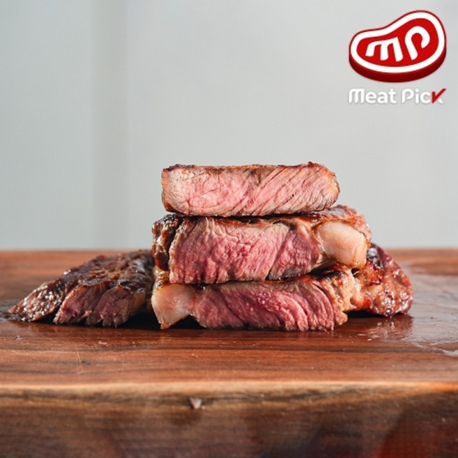 미트픽 1등급 한우 채끝등심 구이용 200g 소고기 스테이크 캠핑음식