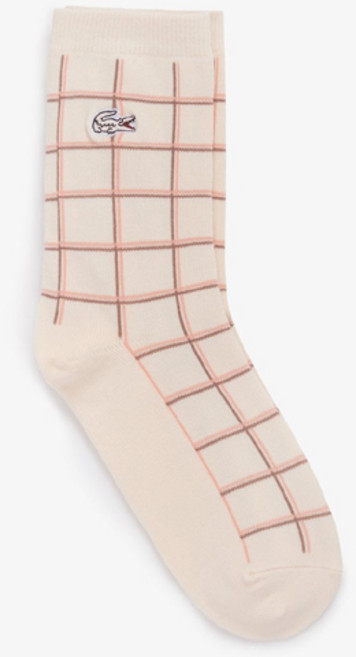 [LACOSTE] 라코스테 여성 중기장 그리드 체크 양말 (RA011E)XFJ