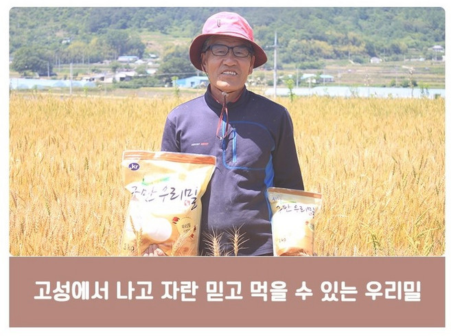 (경남관광기념품점 고성군) 구만 우리밀가루 1kg, 1개