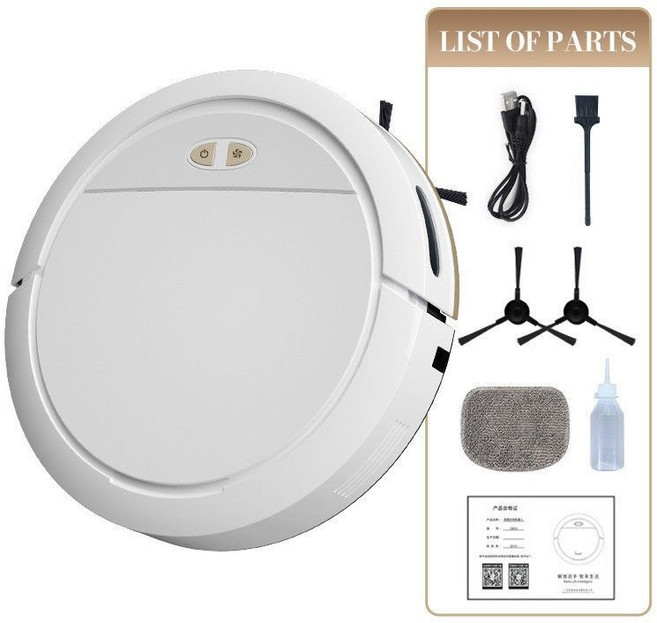 美規110v智能充電掃地機器人-自動掃吸拖地全自動語音回充APP, 1個, 白色美規110v藍牙3000Pa