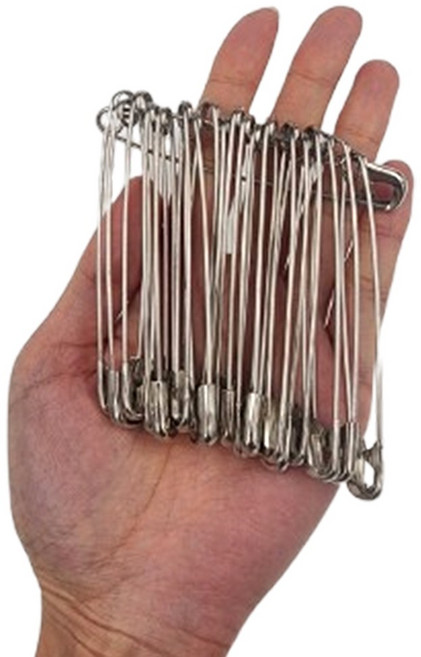 8.5cm 빅사이즈 대형 옷핀 침구 이불 짱짱한 고정가능, 실버, 20개