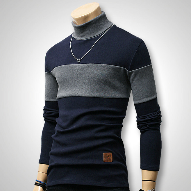 블루포스 BG에슈비 남자 폴라티 목티 남성 목폴라 가을 겨울 빅사이즈 긴팔 티셔츠 단체티