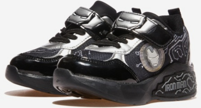[ABC마트 신구로NC점] 에이비씨 셀렉트/라이트닝 스니커즈_K7130 MARVEL_IRON-MAN BLACK_키즈용