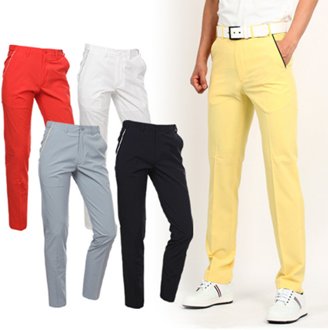 제로다몰 마스터베어 남성 골프팬츠 심플 골프바지 필드룩 빅사이즈 팬츠 슬림핏 신축성 골프웨어