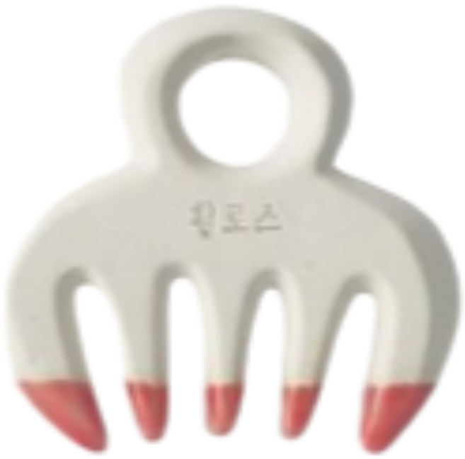 휠로스테라피 테라브러쉬 두피 바디 측두근 마사지 괄사 지압 빗, 1개