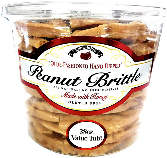 Brittle Brittle 피넛 땅콩 브리틀 1.08kg Peanut Brittle, Brittle 브리틀 깨지기 쉬운 땅콩 취성 38온스, 1개