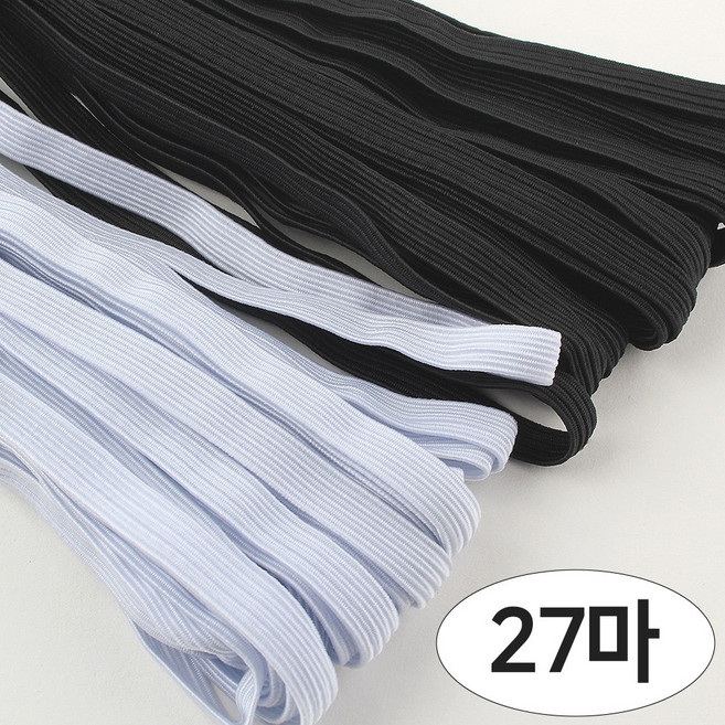 Joeunmall 고무밴드12mm(27마) 납작 고무줄 대용량 고탄력, 1개, 화이트(12mm)