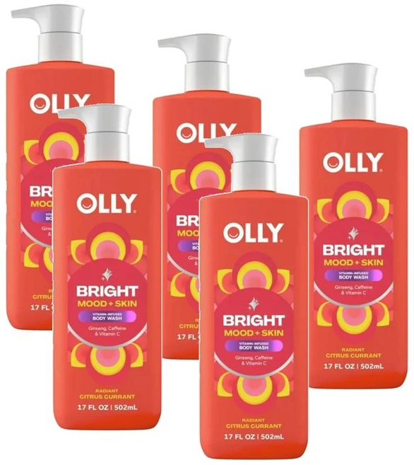 올리 브라이트 무드 스킨 인삼 카페인 비타민C 함유 바디워시 OLLY Vitamins Bright Body Wash, 5개, 502ml - 쿠팡