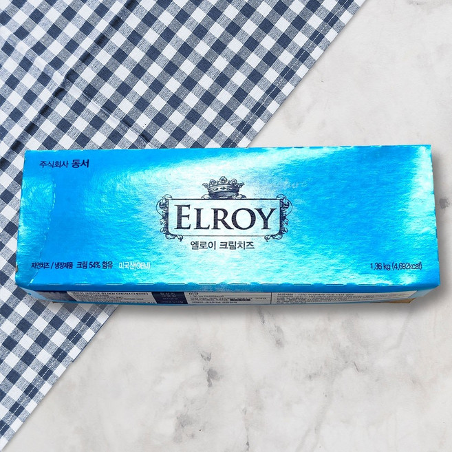 [성진] 엘로이크림치즈 1.36kg 미국산 필라델피아크림치즈 크라프트크림치즈 대체 (아이스박스 포장상품), 1개