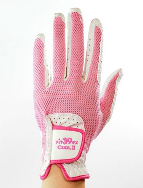 FIT39 New Cool 2(여름용) 골프장갑, 왼손 착용, 핑크 + 화이트, 1개