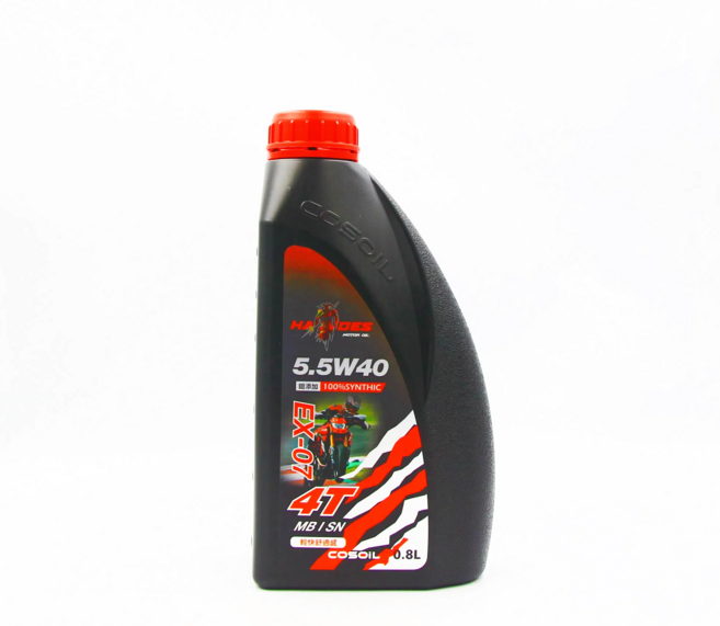 COSOIL 黑帝斯 全合成機油 0.8L 提升引擎性能 降低引擎磨損, 1個, EX-07 4T 速可達 5.5W40